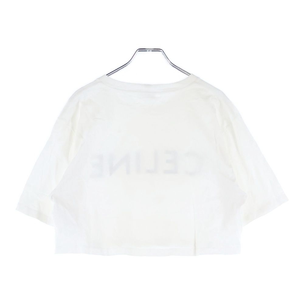 CELINE (セリーヌ) フロントロゴプリント 半袖クロップドTシャツ