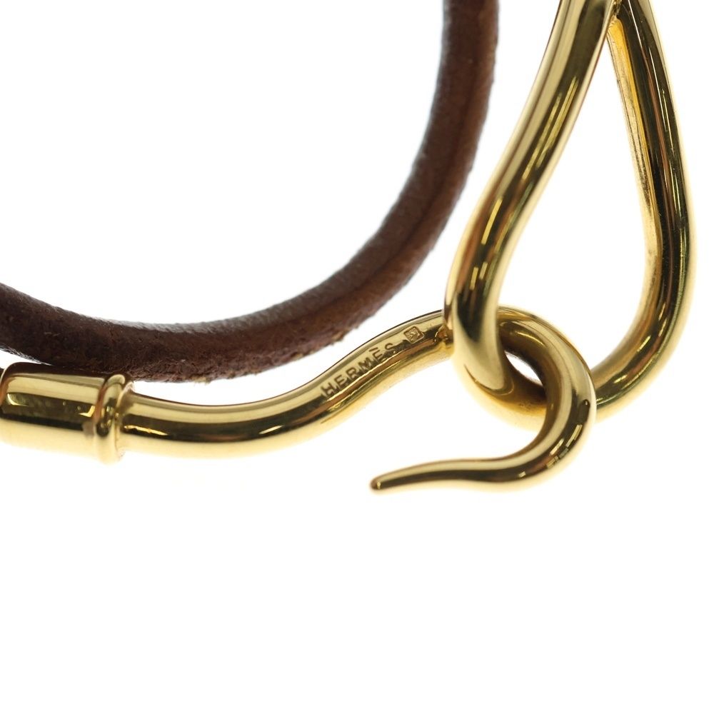 HERMES (エルメス) ジャンボ レザー チョーカー ネックレス 2連