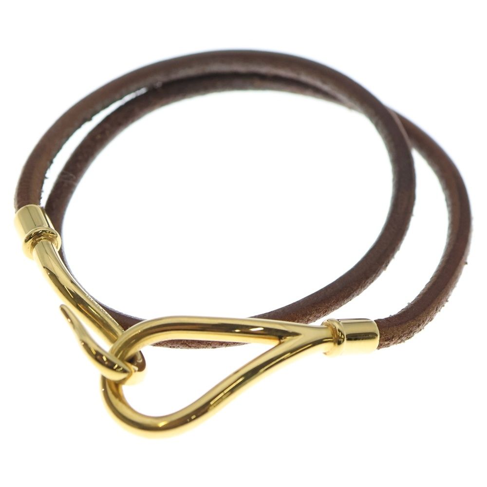 HERMES (エルメス) ジャンボ レザー チョーカー ネックレス 2連