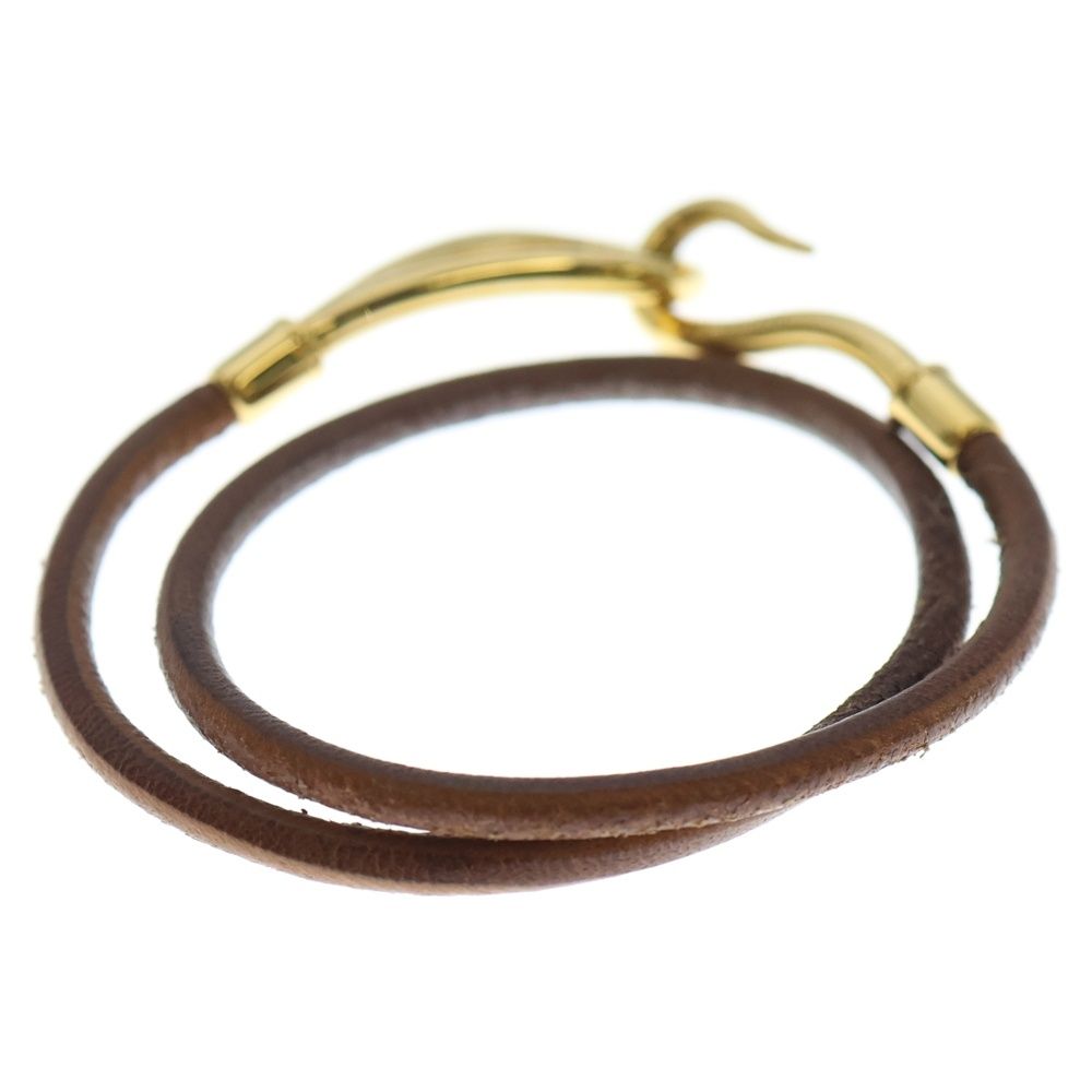 HERMES (エルメス) ジャンボ レザー チョーカー ネックレス 2連