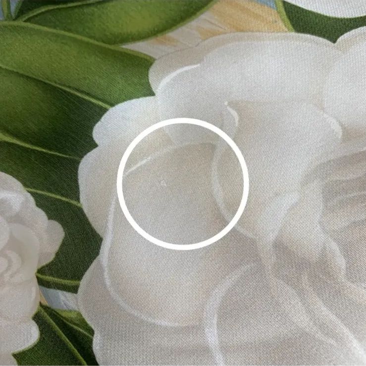 CHANEL シルク スカーフ ヴィンテージ カメリア柄 シフォン ライト