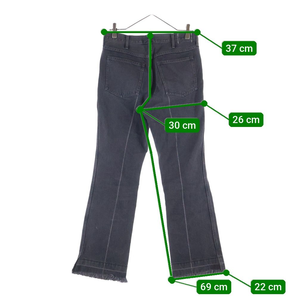 フミカウチダFumika Uchida センタープレスデニム FUMIKA UCHIDA (フミカウチダ) 15oz BLACK DENIM CENTER PRESS