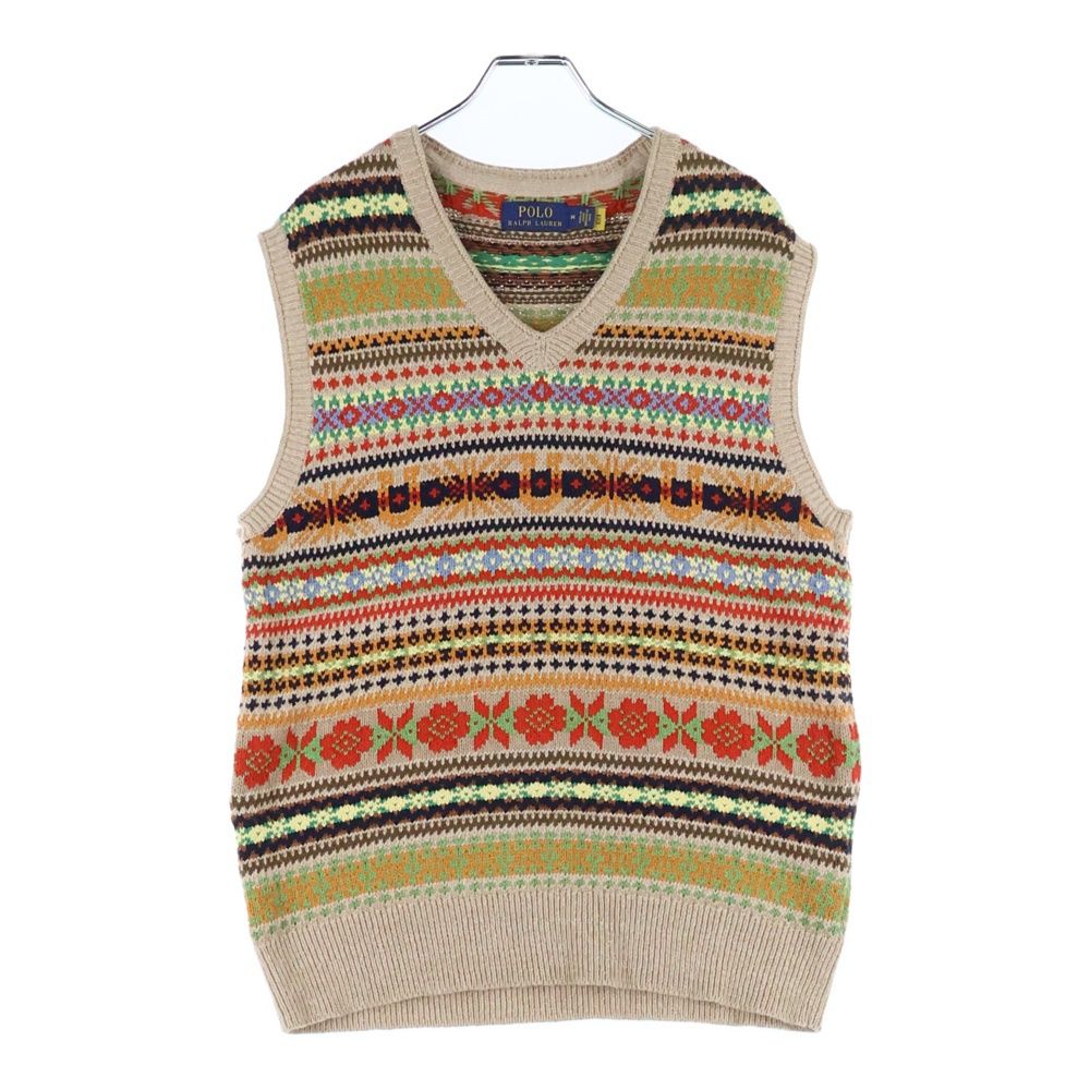 Ralph Lauren フェアアイル柄 カシミヤ ニット ベスト S POLO RALPH