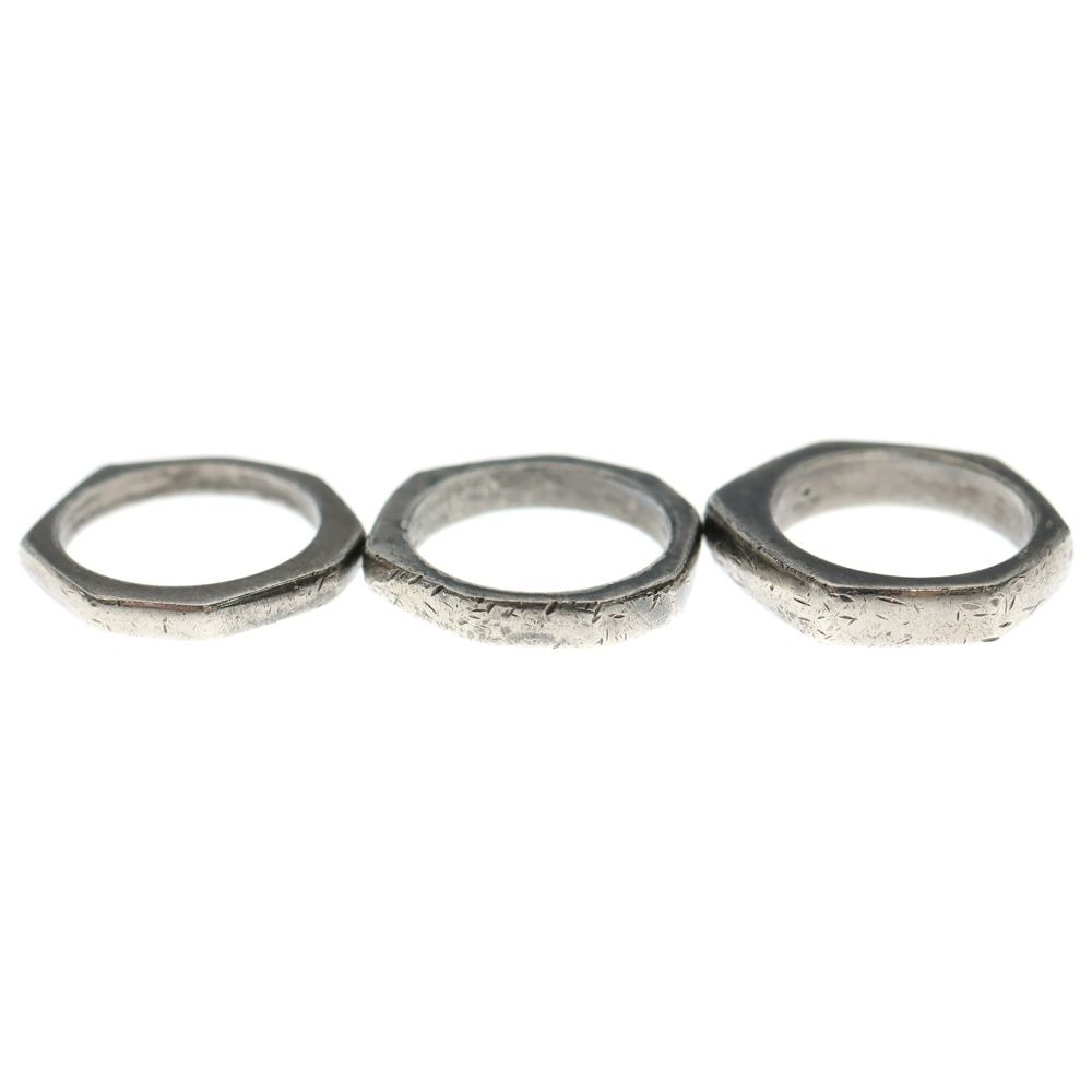GUCCI (グッチ) Hexagon Nut Ring ヘキサゴンナットリング 3連スタック