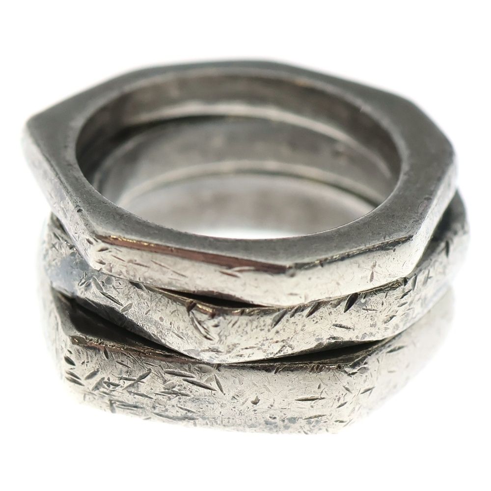 GUCCI (グッチ) Hexagon Nut Ring ヘキサゴンナットリング 3連スタック