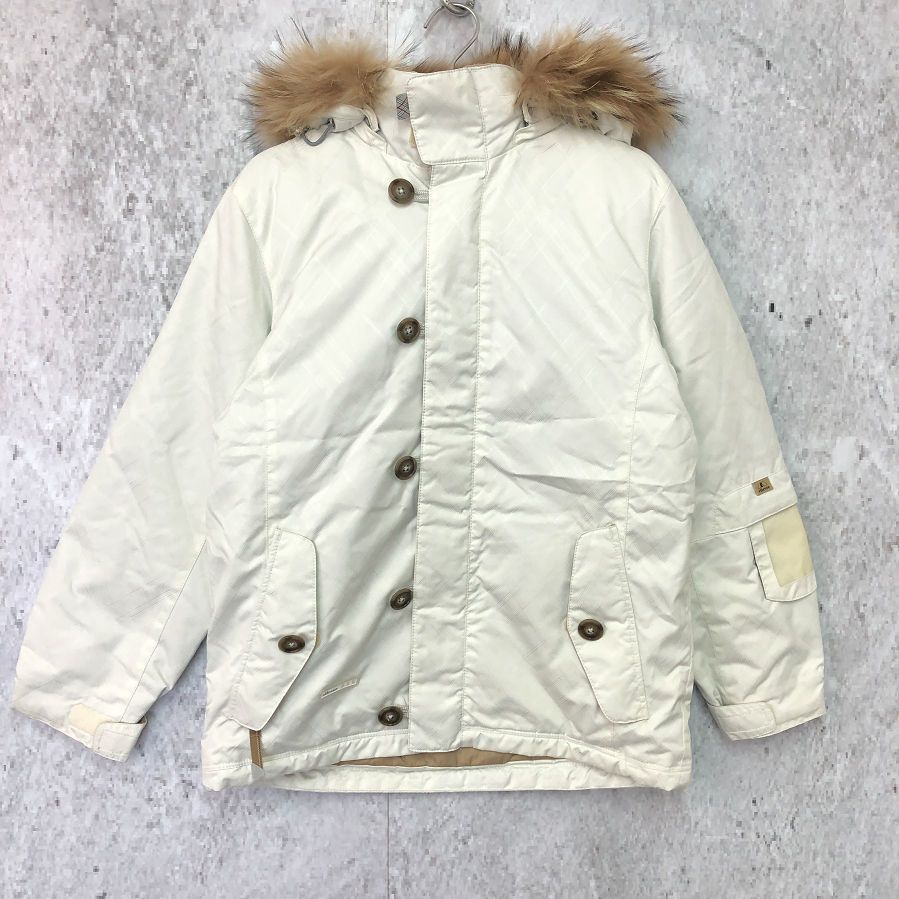 ellesse エレッセ ラクーン ファー ミリタリー ダウン ジャケット 