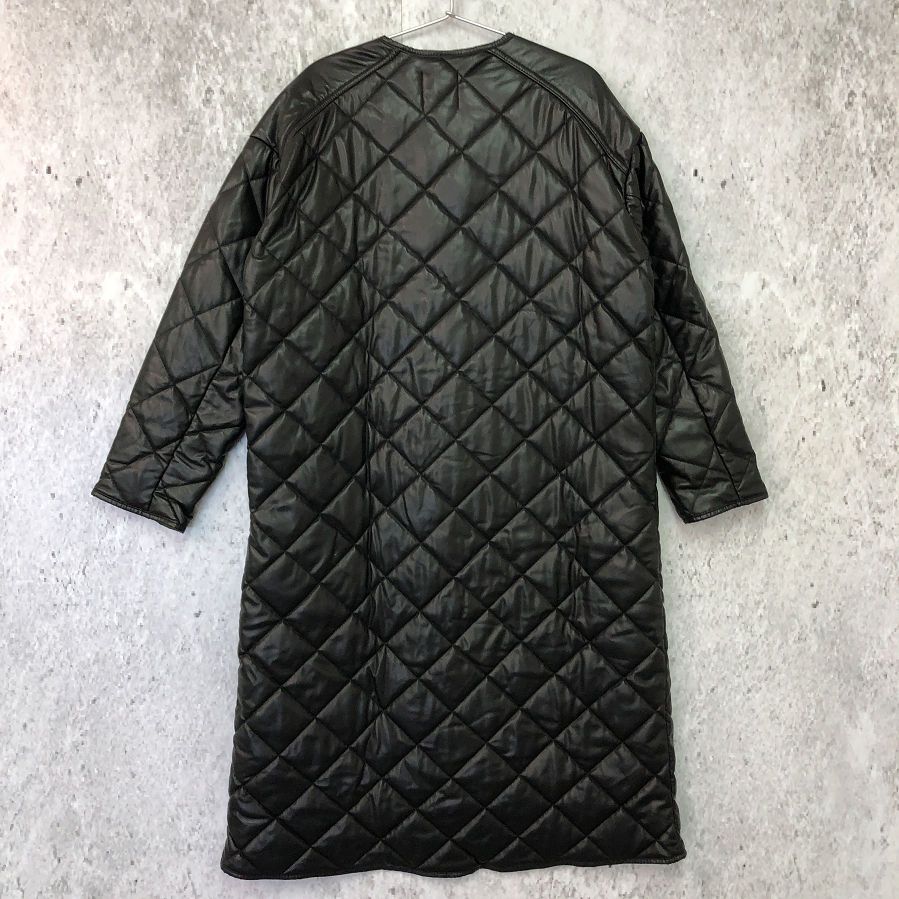 ZARA ザラ フェイク レザー キルティング コート ブラック EUR S 
