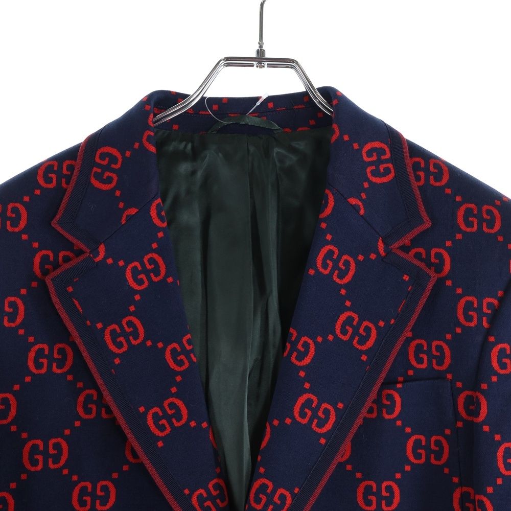GUCCI (グッチ) 18SS GG総柄ジャガード 2B テーラードジャケット