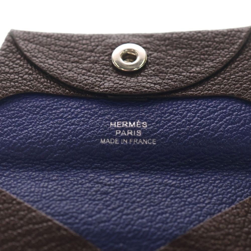 HERMES (エルメス) バスティア Z刻印 レザー コインケース ブラウン