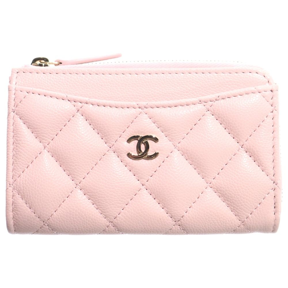 CHANEL (シャネル) ココマーク キャビアスキン レザー カード コイン