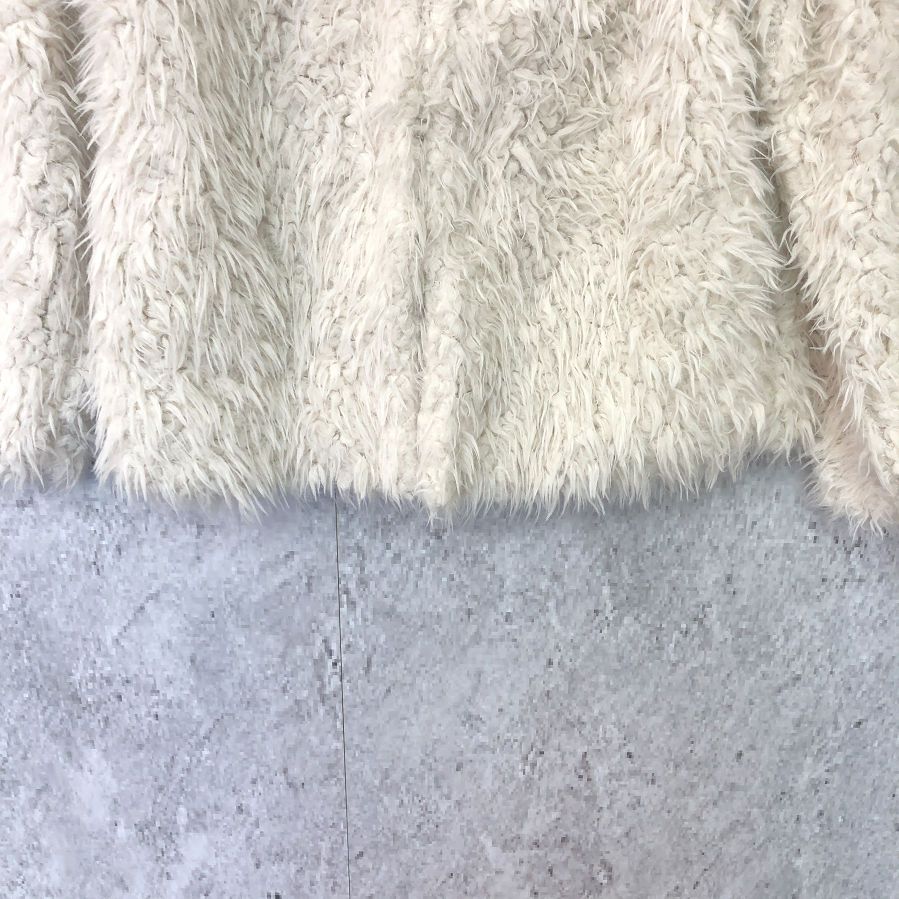 NICE CLAUP ナイス クラップ ファー コート ホワイト Fサイズ ◇〇