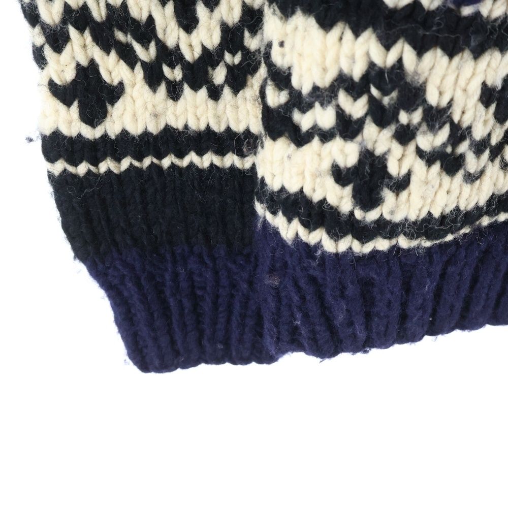 ジュンヤワタナベコムデギャルソン ネイビー ドレープニット JUNYA