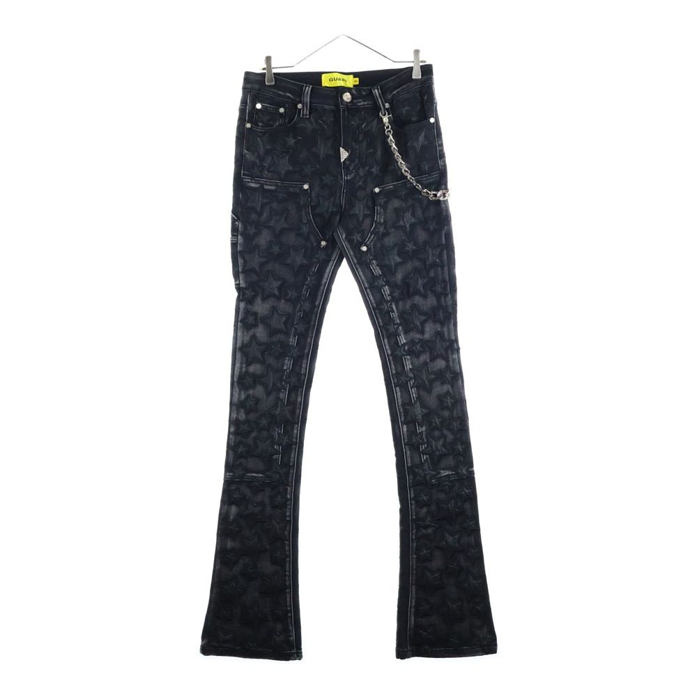 GUAPI (グアピ) Star Leather PANTS スター レザー スキニーデニム