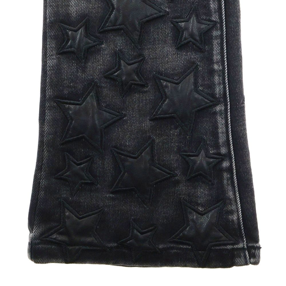 GUAPI (グアピ) Star Leather PANTS スター レザー スキニーデニム