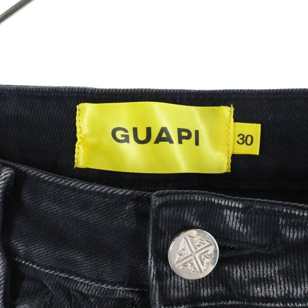 GUAPI (グアピ) Star Leather PANTS スター レザー スキニーデニム