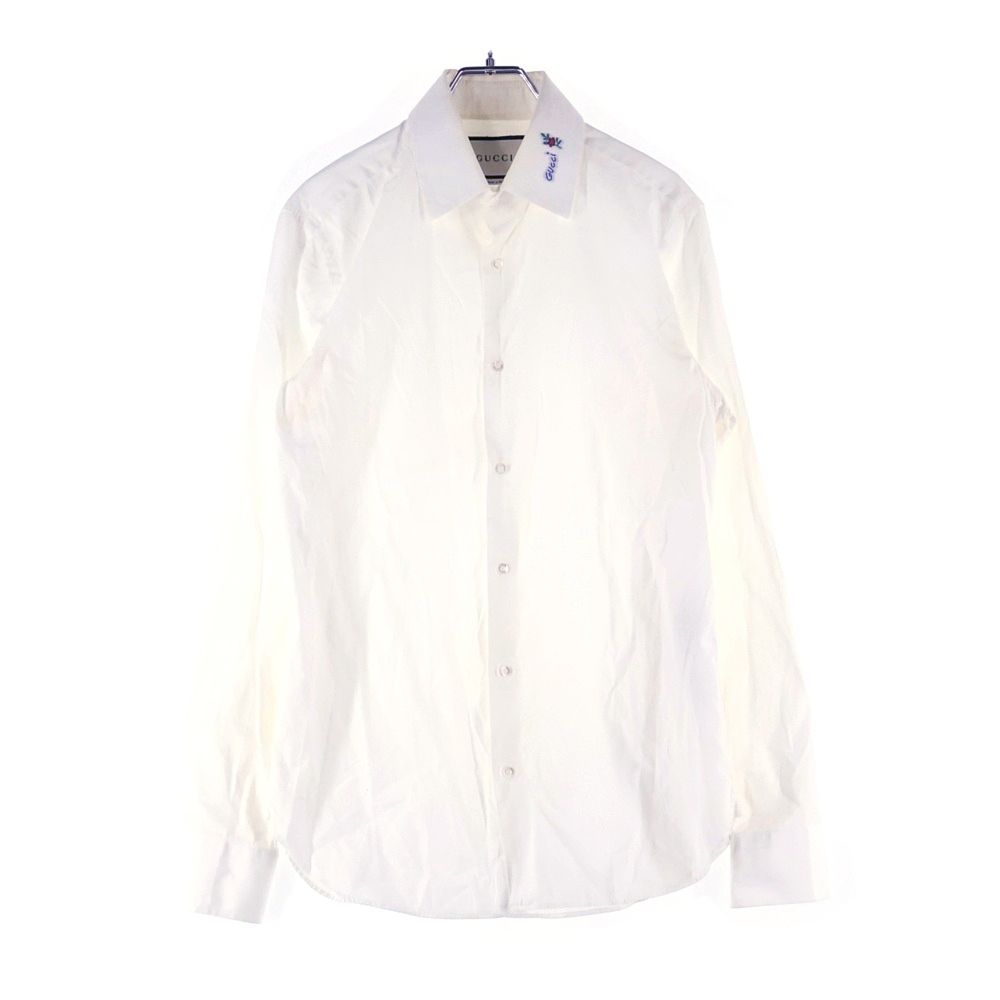 トップス GUCCI See Through shirt Silk100% White GUCCI See Through shirt Silk100% White