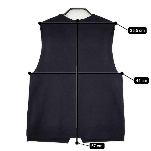 GALERIE VIE ウーステッドミラノ Vネックベスト 定価27500円 23-02-44-02003 ベスト 24AW 濃紺 ネイビー レディース ギャルリーヴィー【中古】5-1101T∞ GALERIE VIE ウーステッドミラノ Vネックベスト 定価27500円 23-02-44