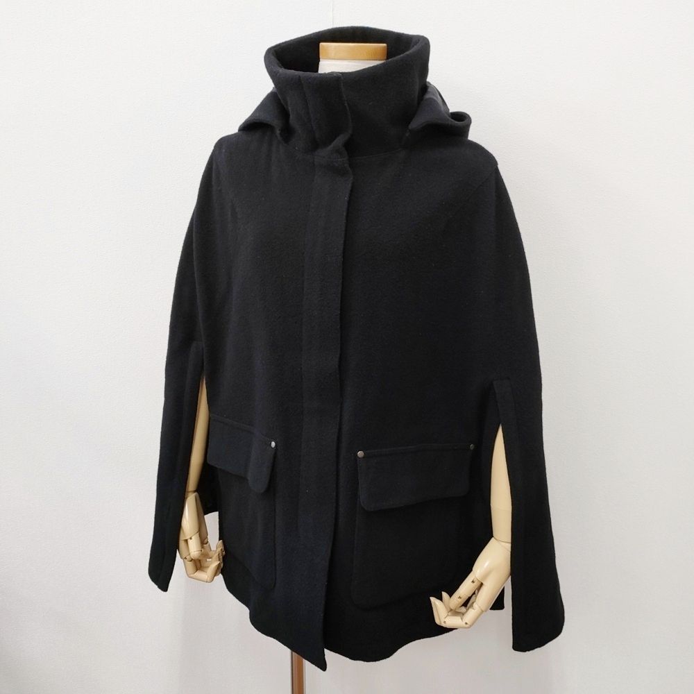 Traditional Weatherwear ポンチョコート マント メルトン フード付き 