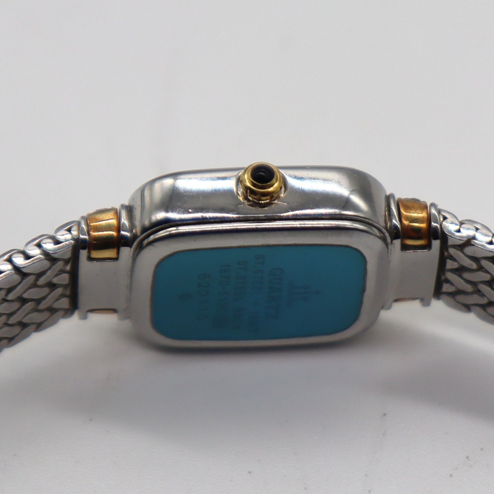 電池新品 セイコー クレドール 1E70-5130 クォーツ 10Pダイヤ 18KT+SS 