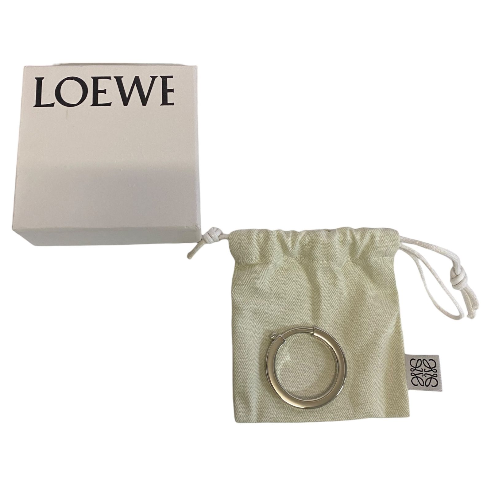 中古品】LOEWE ロエベ メタリックリング キーリング キーホルダー