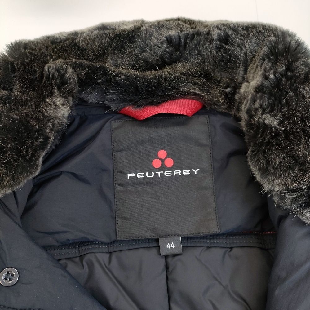 PEUTEREY ラビットファーカラー 47253100 ダウンジャケット ネイビー