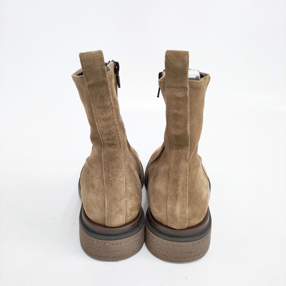 新品ファビオルスコーニスエードブーツ（ベージュ）サイズ３7 FABIO RUSCONI スエードブーツ 定価31900円 サイズ37 ブーツ ベージュ