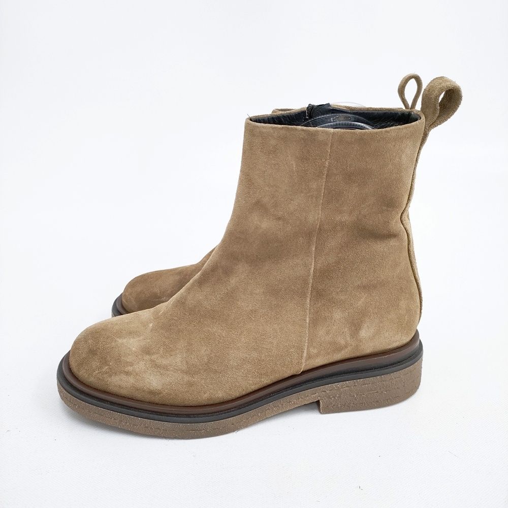 新品ファビオルスコーニスエードブーツ（ベージュ）サイズ３7 FABIO RUSCONI スエードブーツ 定価31900円 サイズ37 ブーツ ベージュ