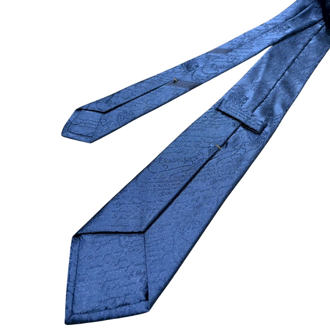 ベルルッティ Berluti クラシック スクリットパターン タイ ブルー