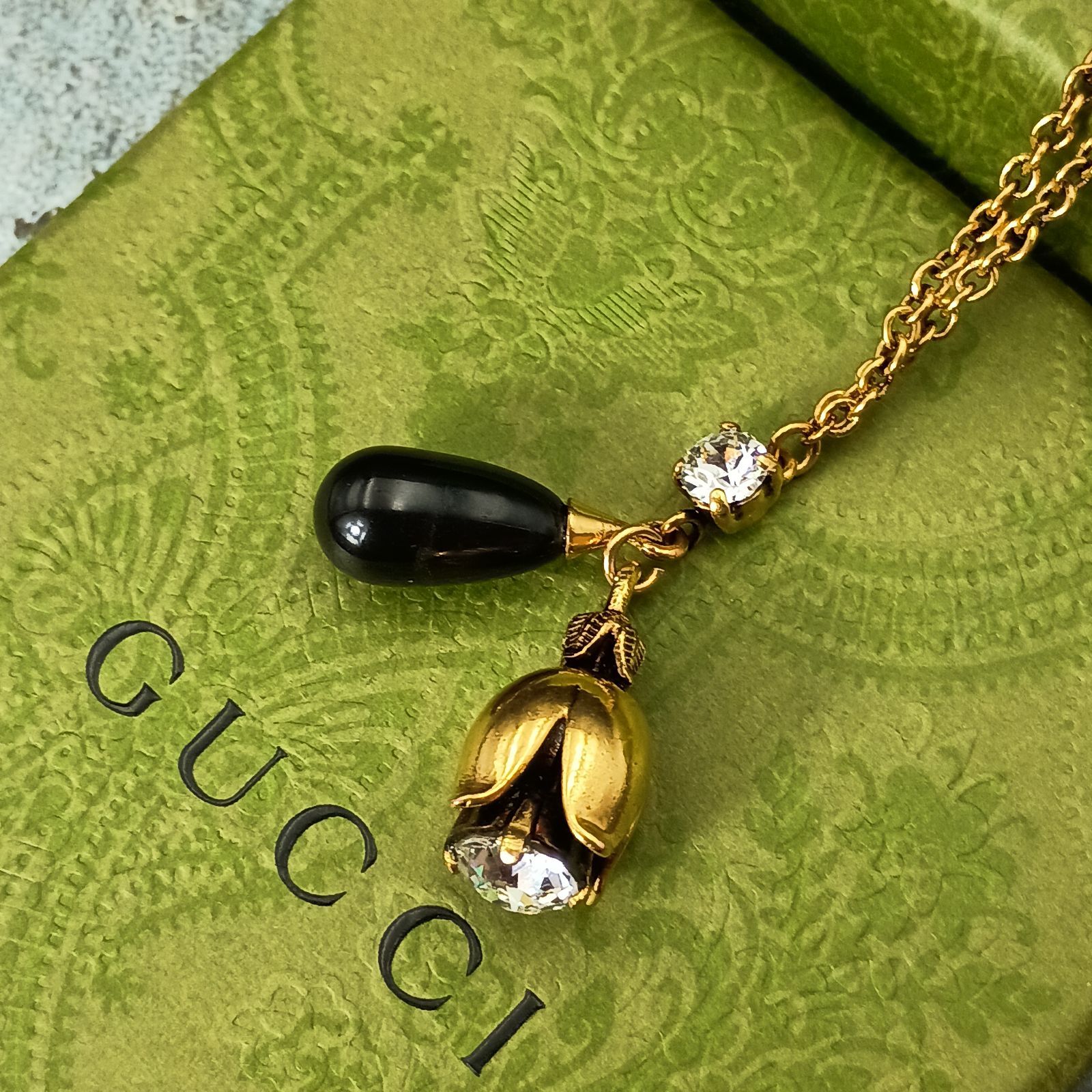 GUCCI グッチ インターロッキング ロング ネックレス レディース 