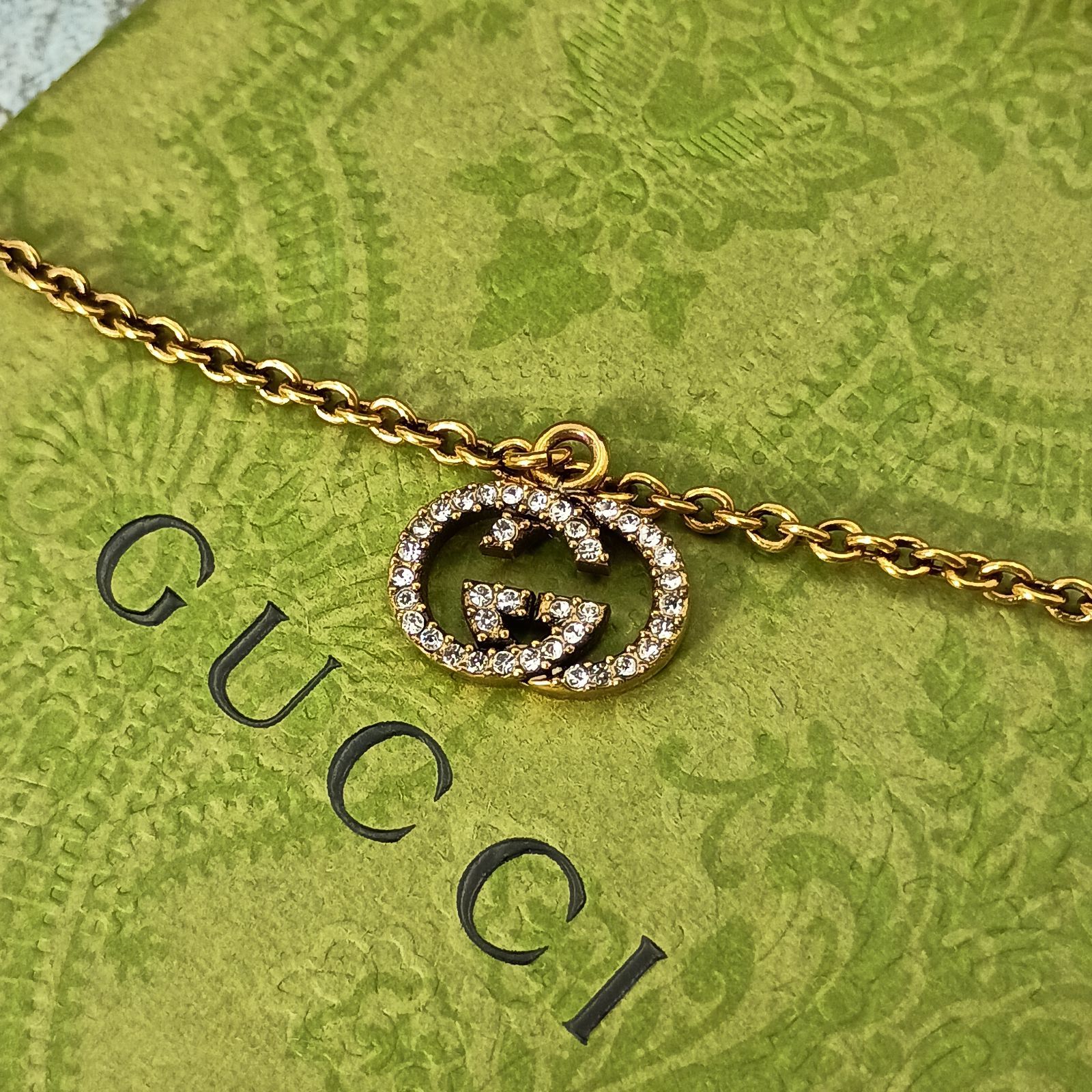 GUCCI グッチ インターロッキング ロング ネックレス レディース 