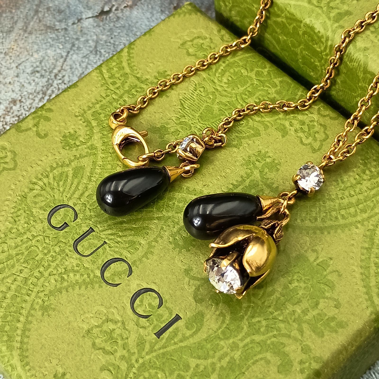 GUCCI グッチ インターロッキング ロング ネックレス レディース 