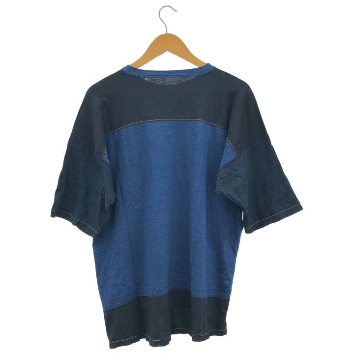 45rpm tシャツの中古品・新品・未 藍染切替ガーゼ地コットンシャツ