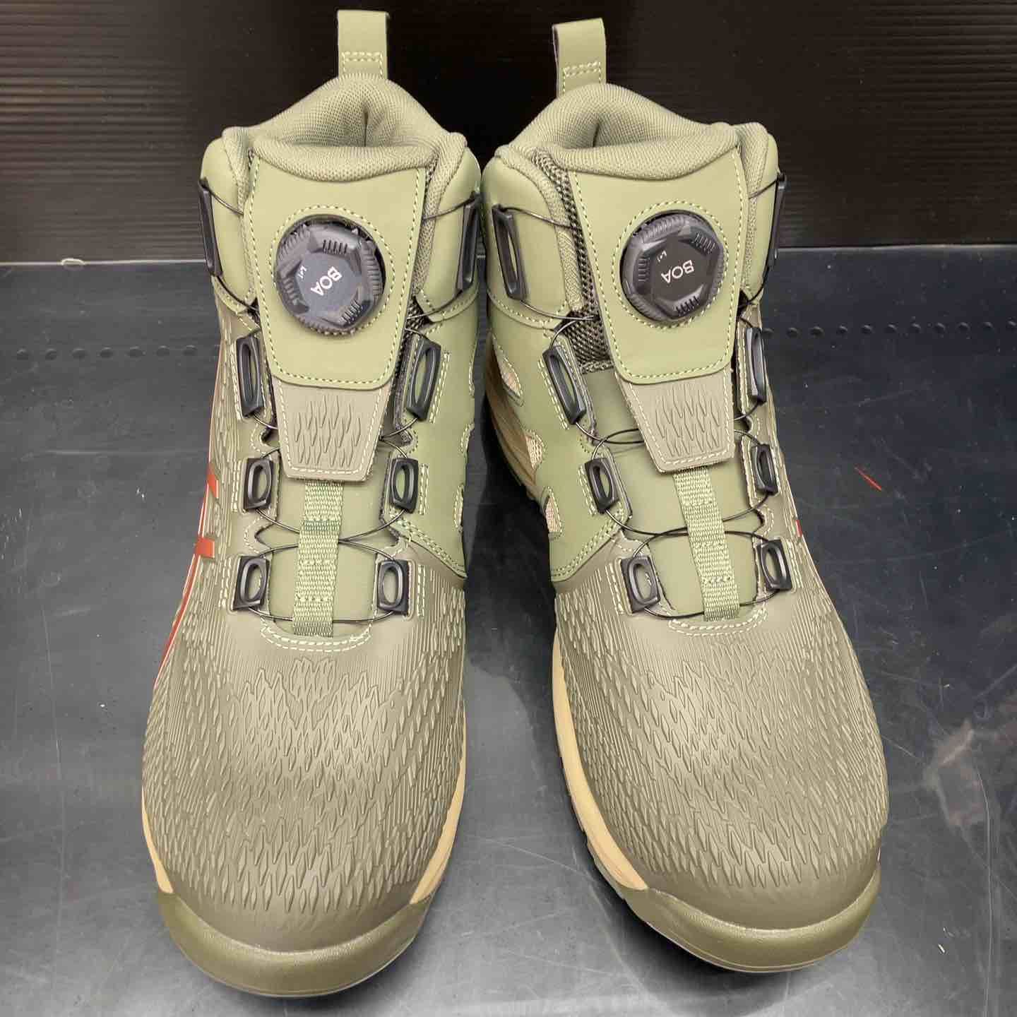 アシックス安全靴 CP122 マントルグリーン×ローズゴールド28