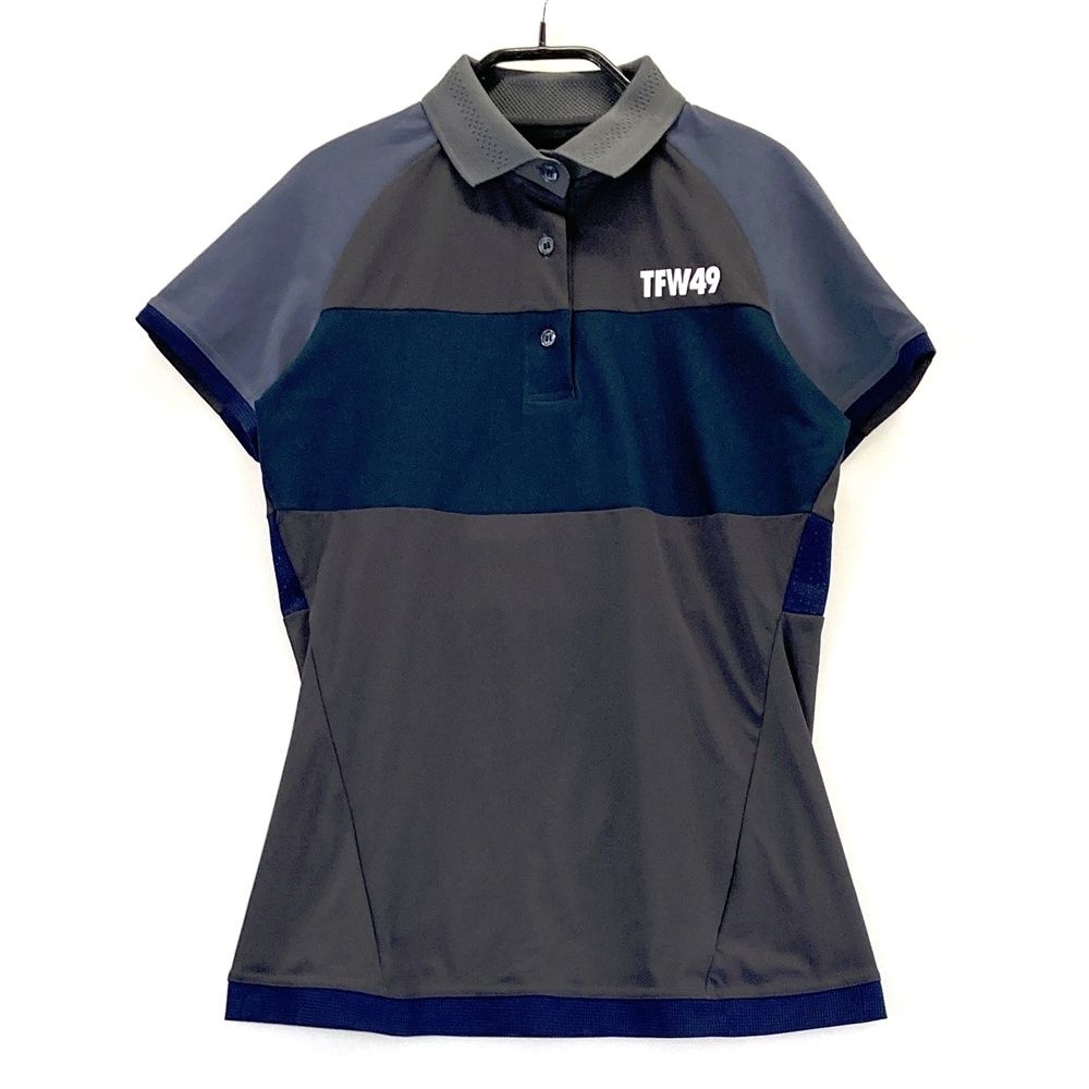 TFW49 ポロシャツ 青とグレー 長袖 TFW49 ポロシャツ 青とグレー 長袖 TFW49 ポロシャツ 青とグレー 長袖