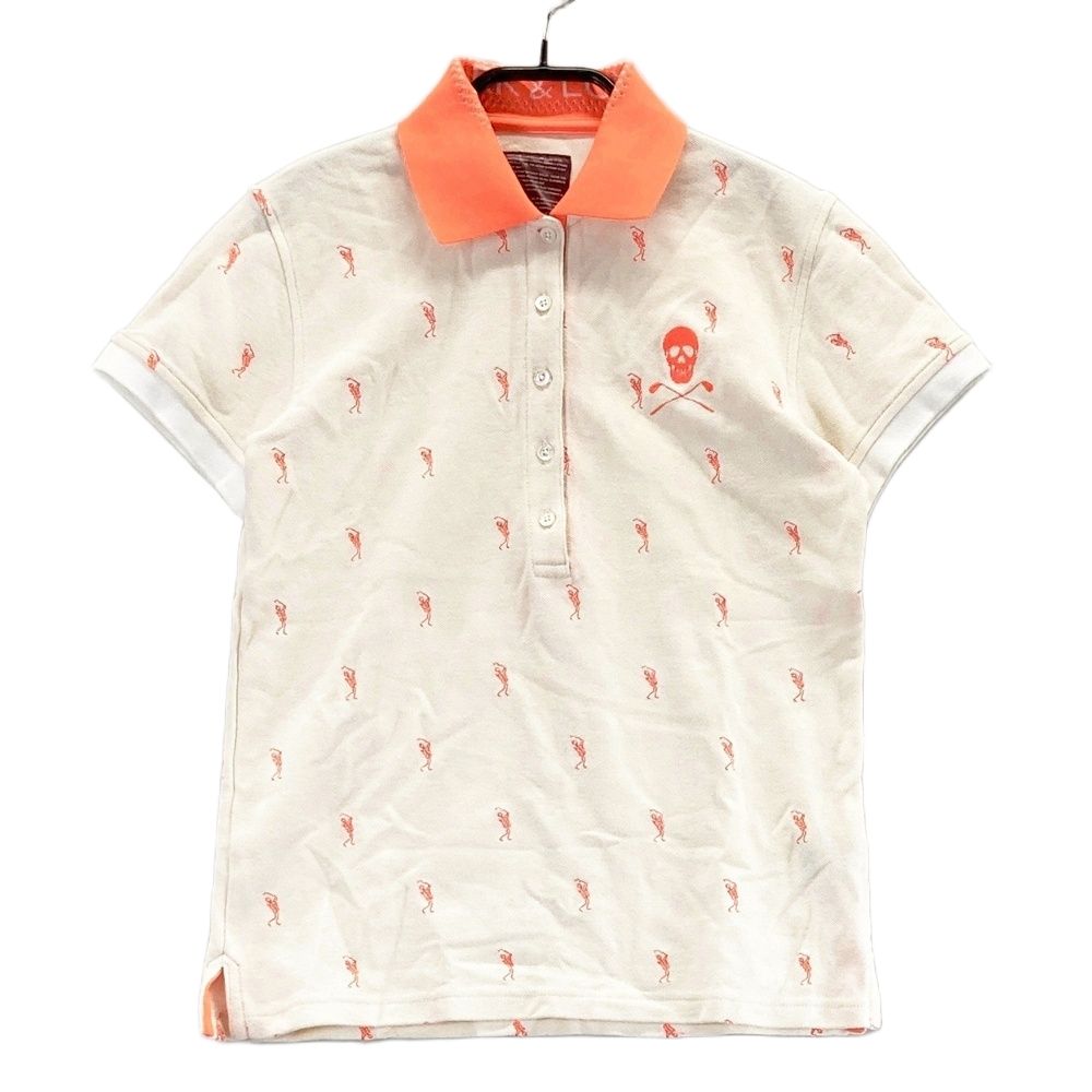 サイズ：S MARK&LONA マークアンドロナ 半袖ポロシャツ スカル刺繍 総