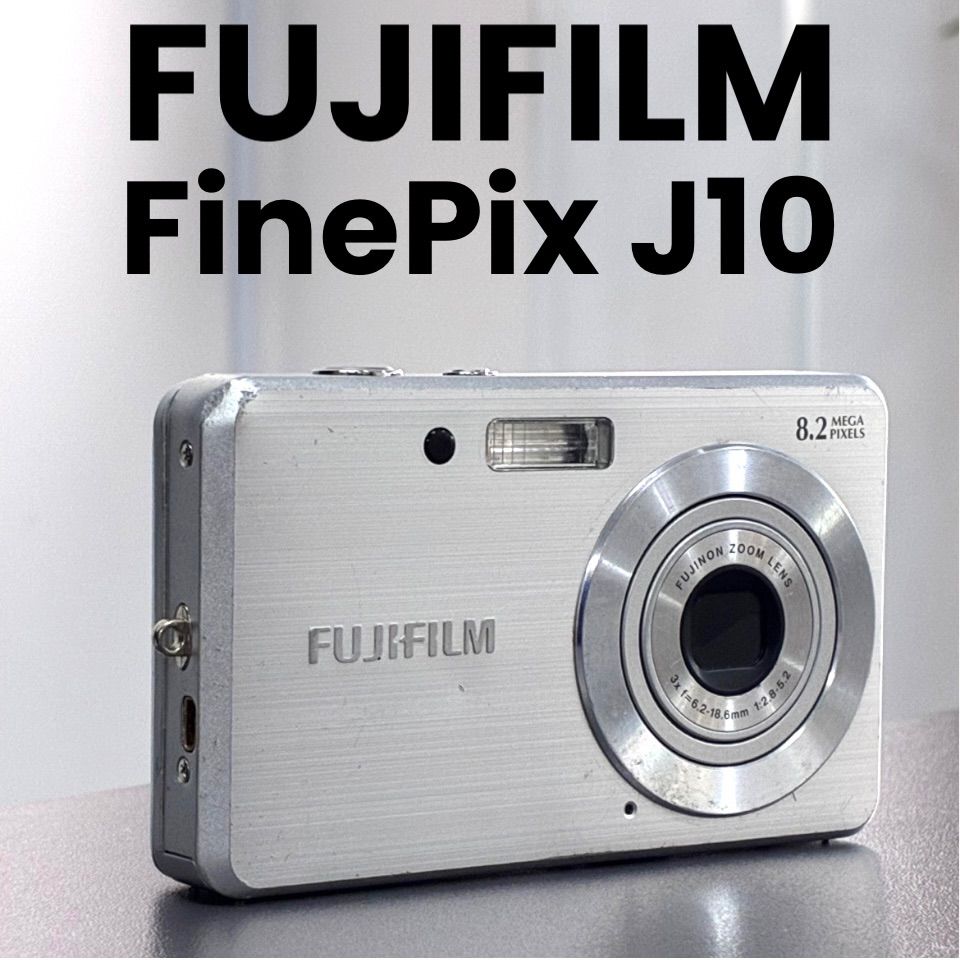 ジャンク】FUJIFILM FinePix J10 デジタルカメラ シルバー コンデジ