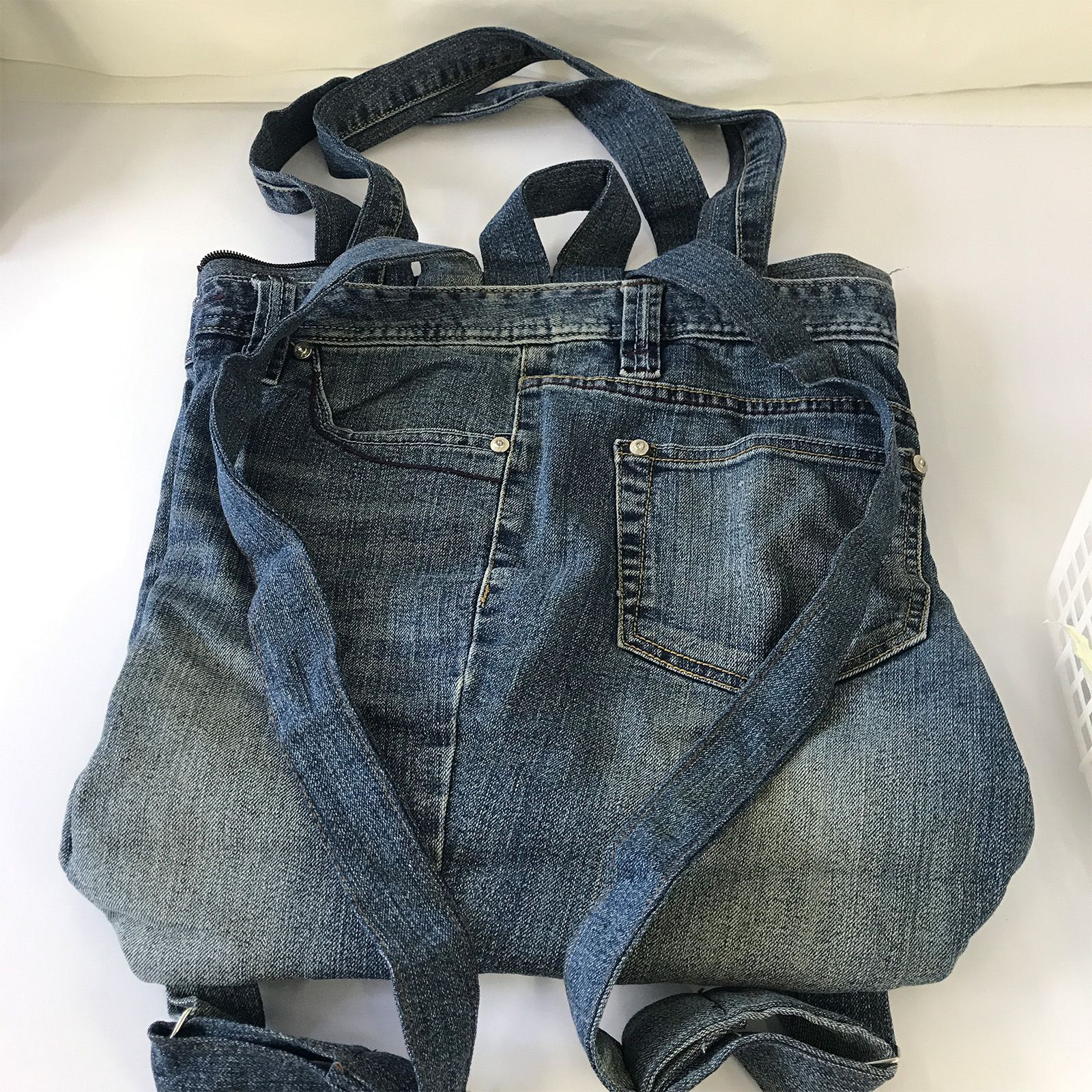 一点物】デニムリメイク 2WAY リュック＆トートバッグ ハンドメイド 大