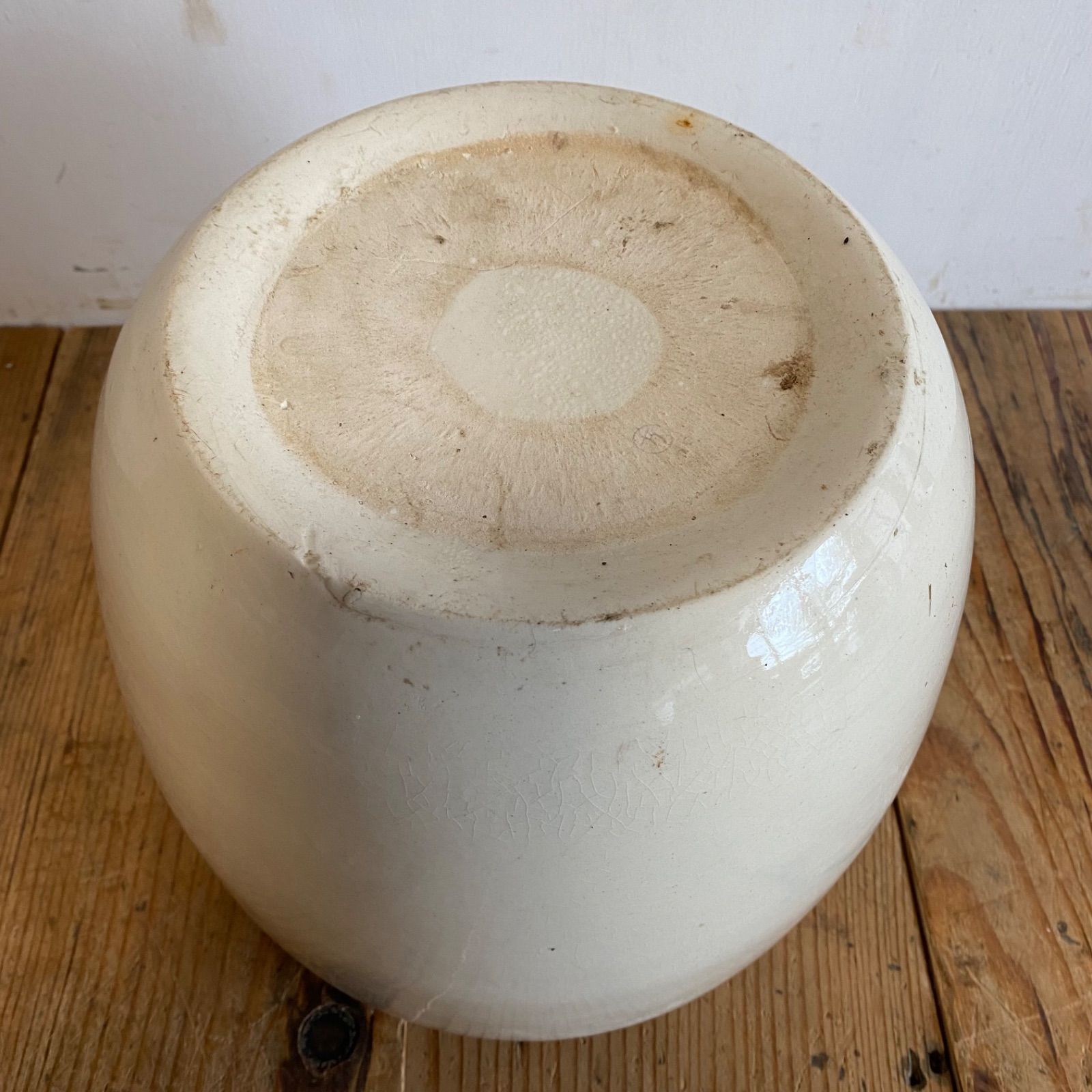 アンティーク 白磁 火鉢 花瓶 鉢 囲炉裏 レトロy515 - メルカリ
