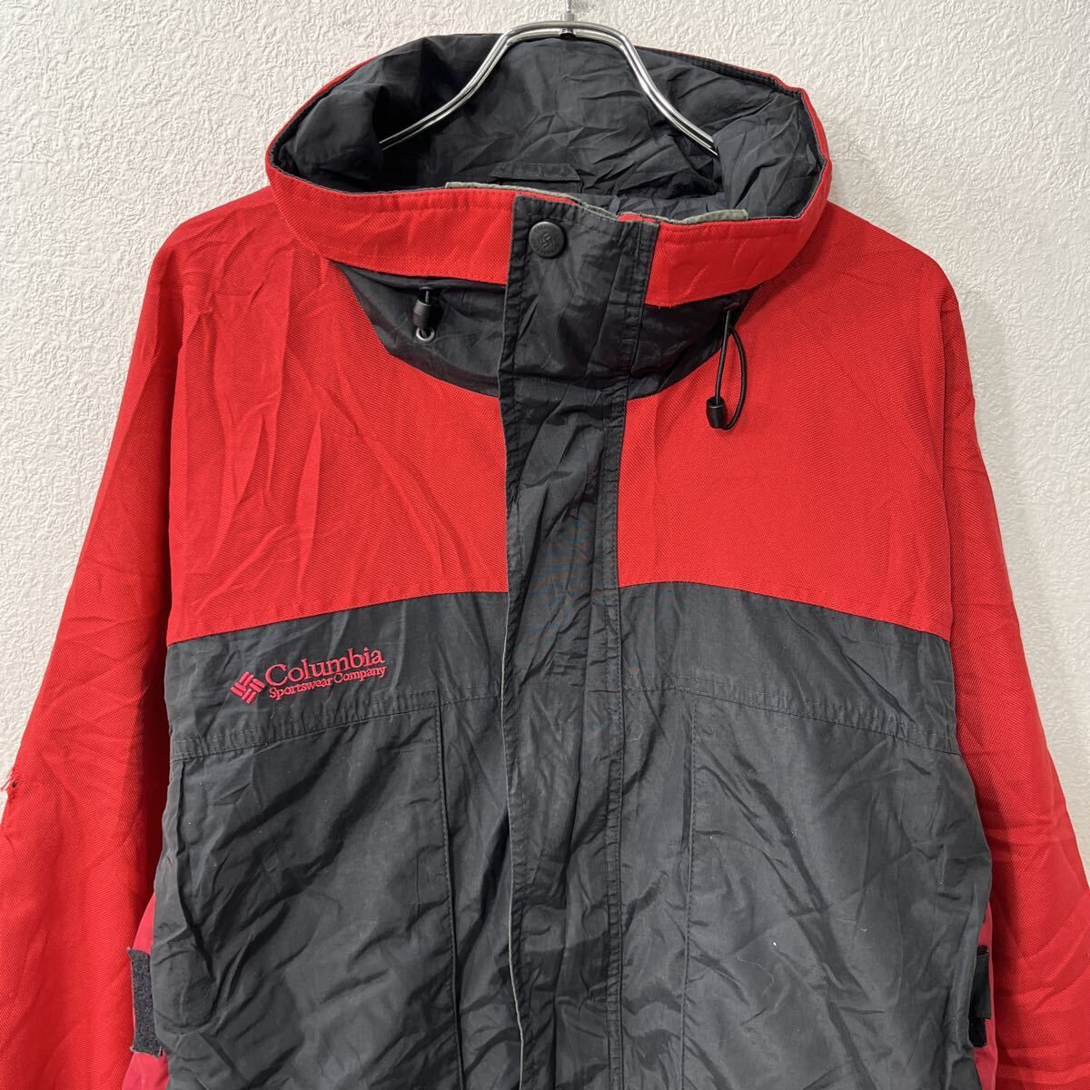 Columbia マウンテンパーカー XL レッド ブラック コロンビア ジップ