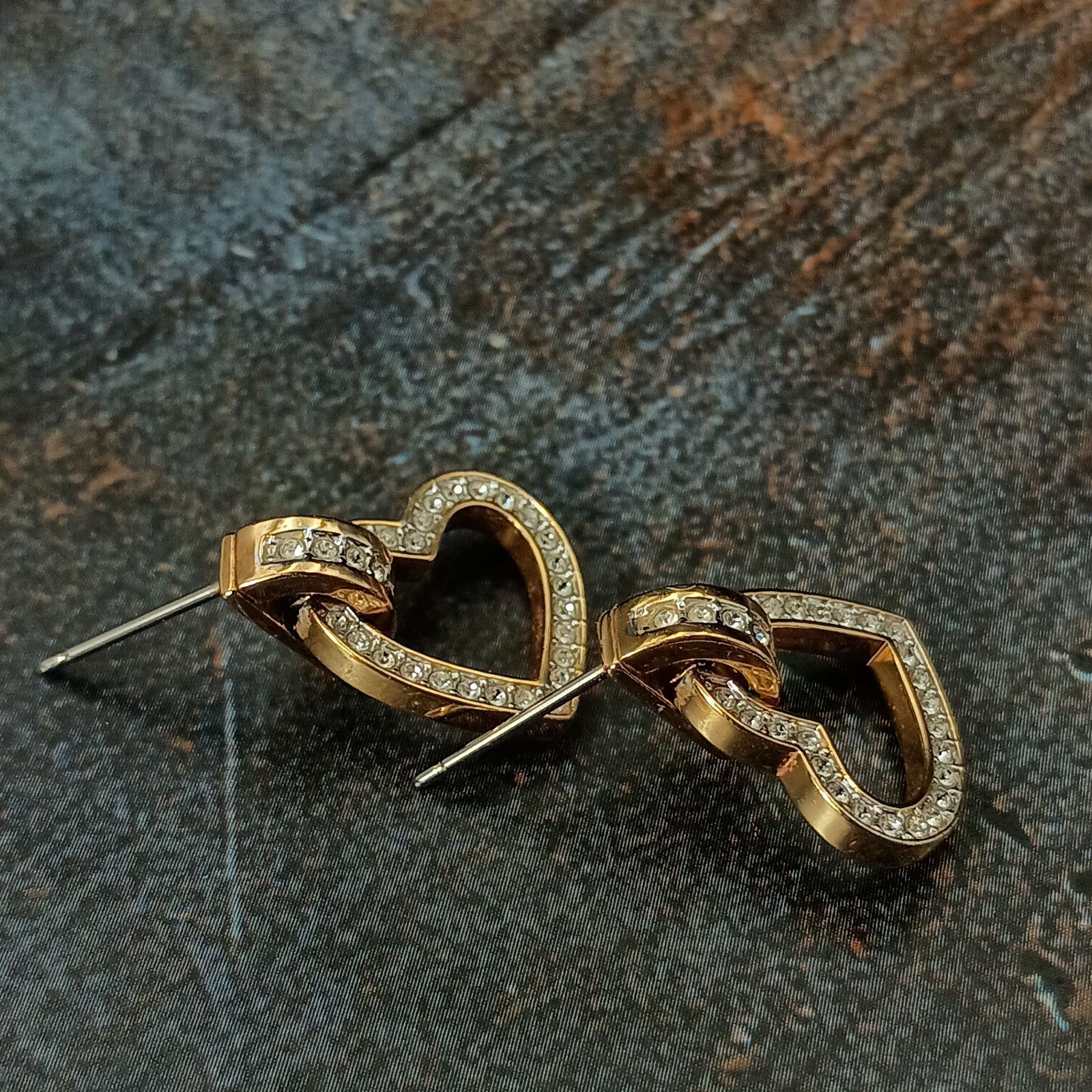 Swarovski スワロフスキー ハート ゴールド ピアス 両耳 レディース 