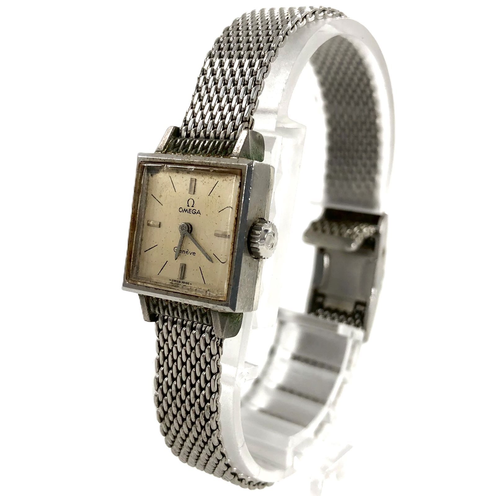 稼働品 OMEGA オメガ Geneve ジュネーブ スクリューバック ラウンド 