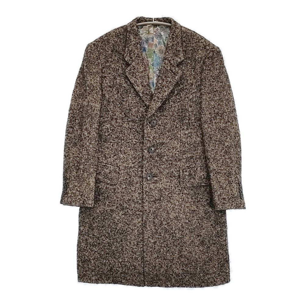 Paul Smith FANCY TWEED CHESTER COAT 定価132000円 4162 254186 チェスターコート ブラウン ブラック メンズ ポール・スミス【中古】5-0920T♪ Paul Smith FANCY TWEED CHESTER COAT 定価132000円 4162 254186