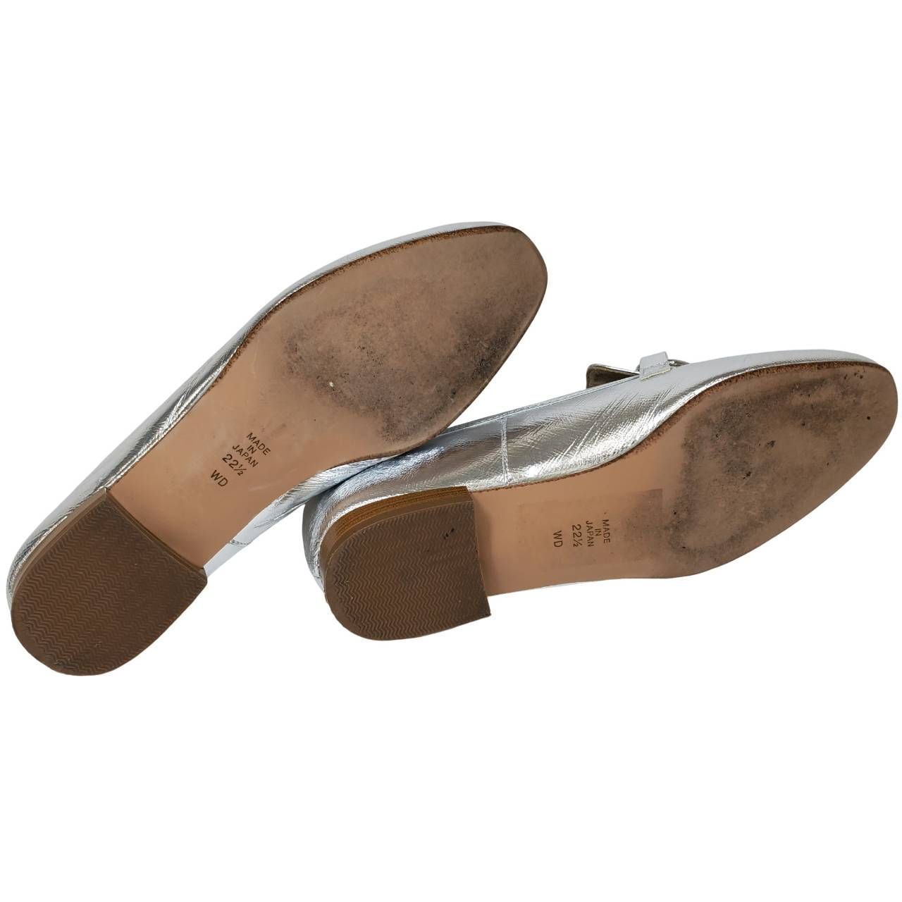 ダイアナ シルバー ビットローファー 光沢 レザー 22.5cm 日本製