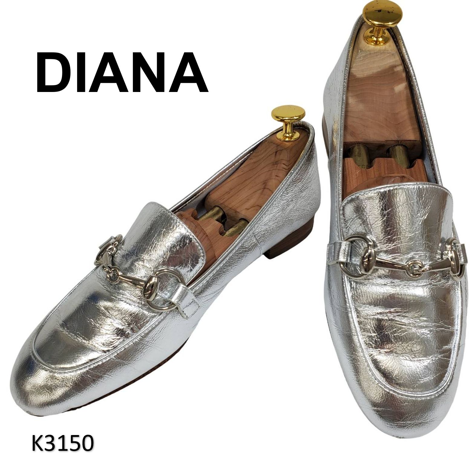 ✨️激レア完売品✨️ ダイアナ DIANA シルバー ツイード 厚底ビット
