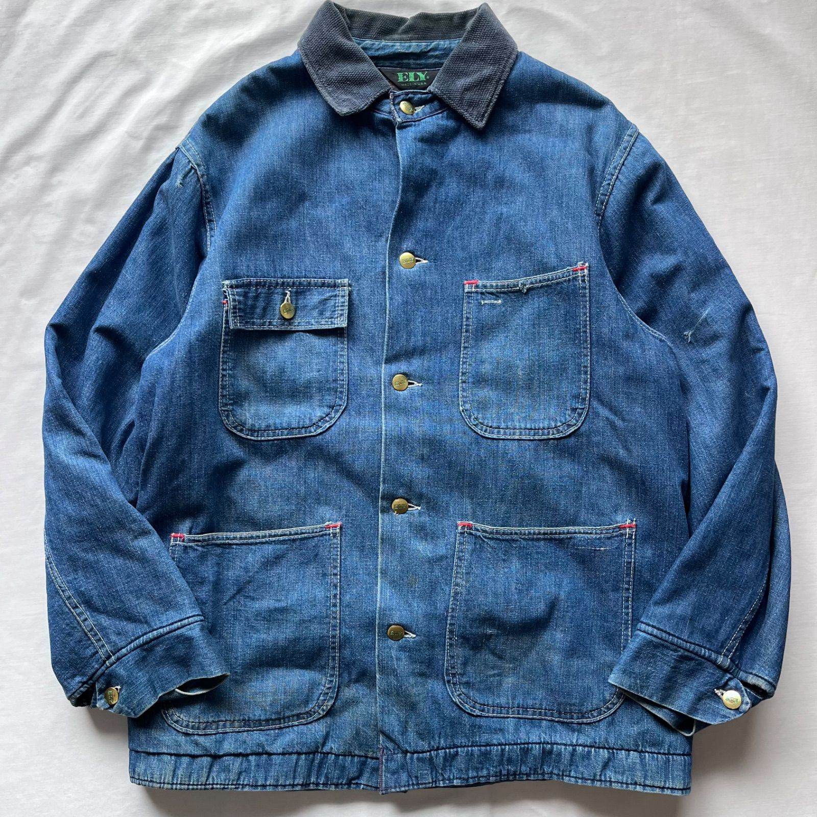 ELY エリー カバーオール デニム チョアコート 70s 80s USA - メルカリ