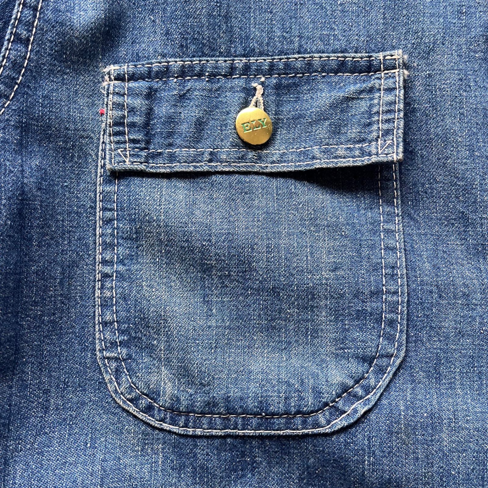 ELY エリー カバーオール デニム チョアコート 70s 80s USA - メルカリ