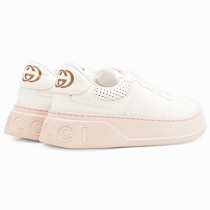 美品】GUCCI グッチ ローカットスニーカー レザー シグネチャー ロゴ 