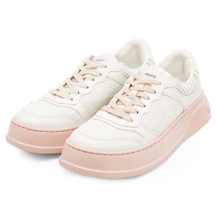 美品】GUCCI グッチ ローカットスニーカー レザー シグネチャー ロゴ 