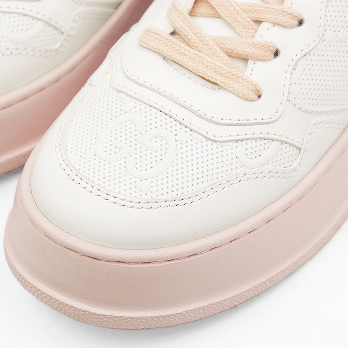 美品】GUCCI グッチ ローカットスニーカー レザー シグネチャー ロゴ 