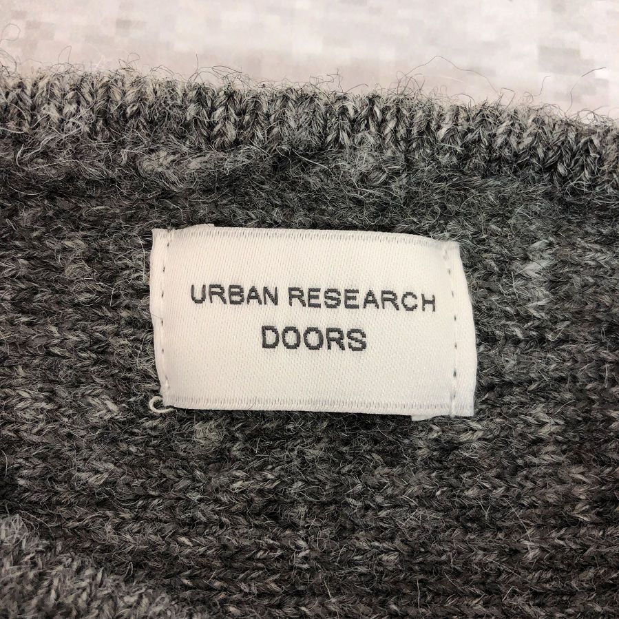 URBAN RESEARCH DOORS アーバンリサーチドアーズ リブ 切替 ニット ワンピース グレー Mサイズ